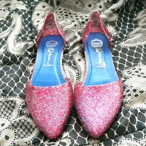 Jeffrey Campbell Jellys pink with sparkles